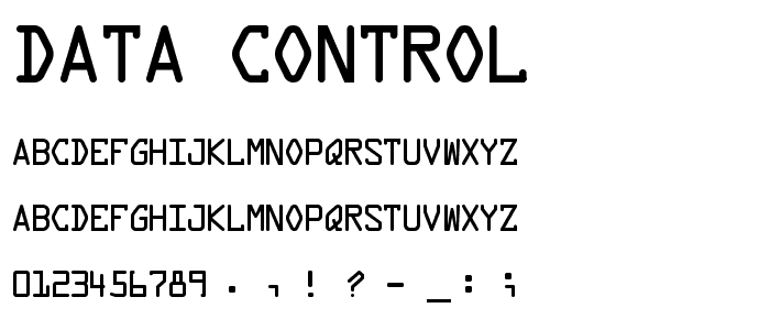 Data Control font